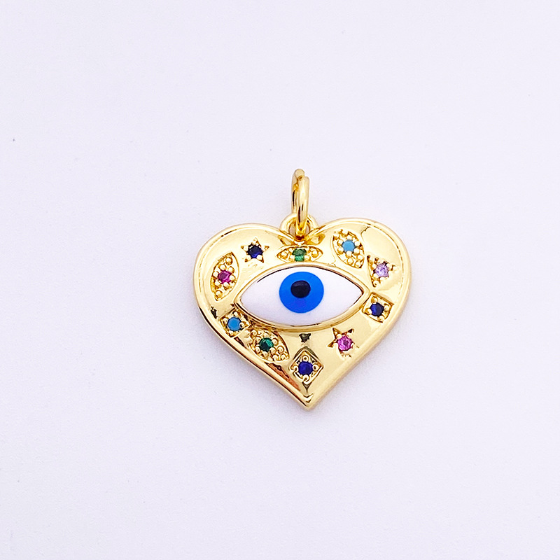 Joyería transfronteriza accesorios circón ojo l diablo palma amor estrella solo colgante diy collar pulsera