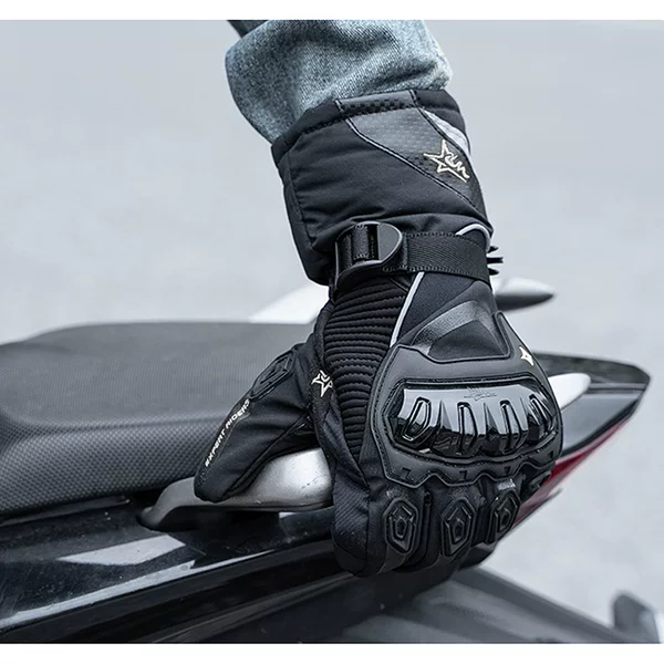 Motorcycle Winter Warm Waterproof Gloves Cycling Ski Autumn and Winter Gloves Windproof Thickened Touch Screen Outdoor Gloves