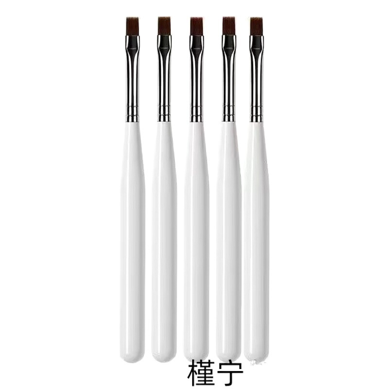 Factory direct supply spot Japanese nail flat white rod phototherapy pen row pen phototherapy brush nail tools brush wholesale
