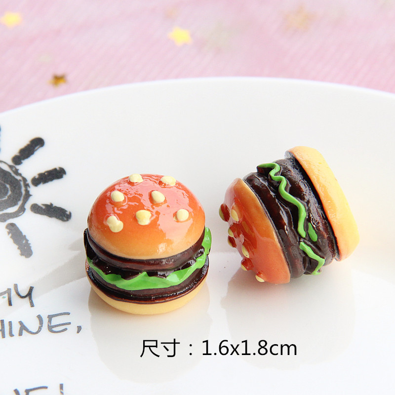 Simulación de comida y juego resina galleta pan DIY teléfono móvil shell joyería play house accesorios juguete