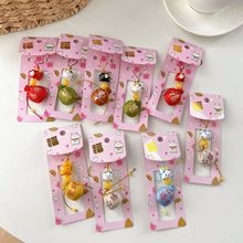 陶瓷古风招财猫锦鲤手机钥匙挂件御守平安锁合金招财包包挂饰礼品