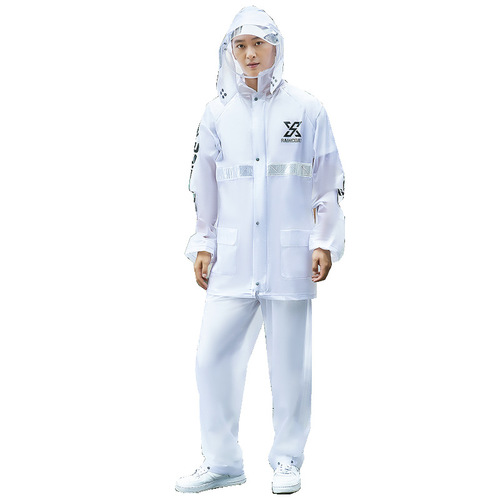 Raincoat and rain pants suit for men and women, long full body rainproof electric motorcycle split riding takeaway raincoat wholesale