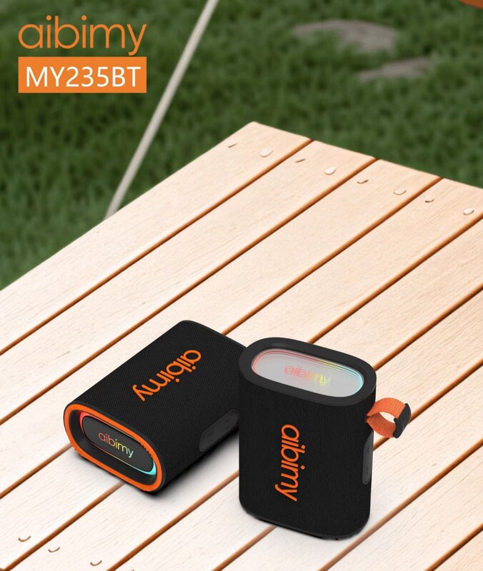 Aibimi My235Bt Outdoor Audio Portable Wireless Bluetooth Speaker R Colorful Lights Card-Insertable 10W Waterproof Speaker