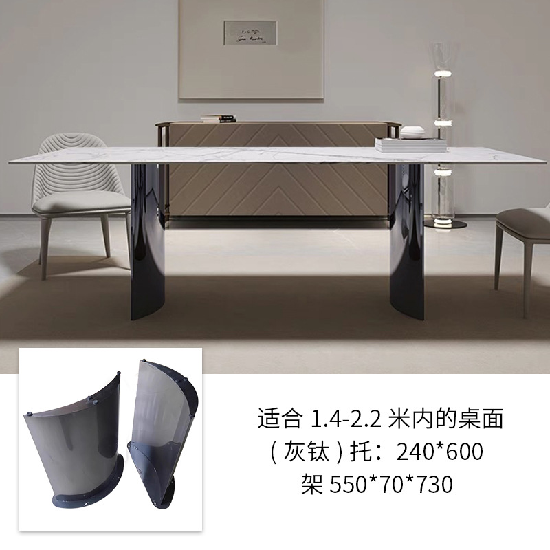 Mesa de acero inoxidable soporte de piernas de mármol base de lujo ligero marco de soporte de tabla de roca mesa redonda pie de mesa larga isla marco de mesa pie de comedor