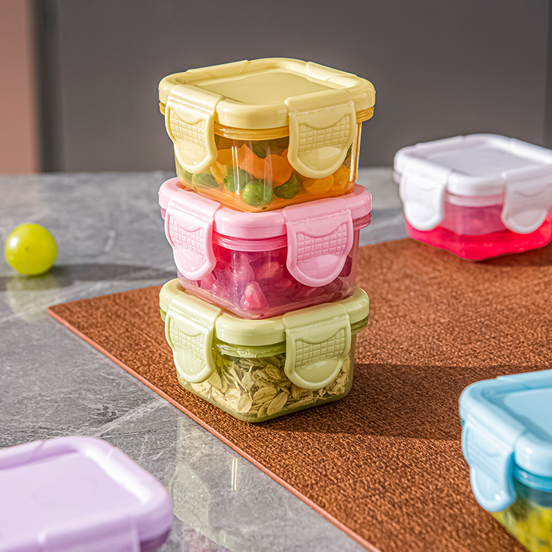 Baby Food Supplement Box Food-Grade Sealed Fresh-Keeping Box with Lid Household Thickeneded Portable Mini Out-And-Out Fruit Box