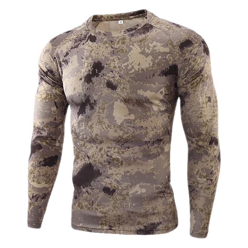 [Tela de malla] tamaño europeo transfronterizo 3D impresión hombres europeos y americanos retro hombres cuello redondo manga larga entrega de una pieza