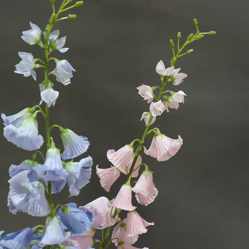 Lirio de los valles flor artificial francés alta rama carillones de viento rosa roja salón de bodas boda decoración interior camino plomo arreglo floral Accesorios