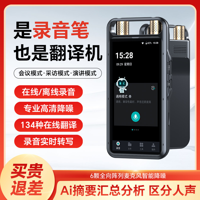 智能翻译机同声翻译器2025新款多国语言英语离线出国旅游翻译|undefined