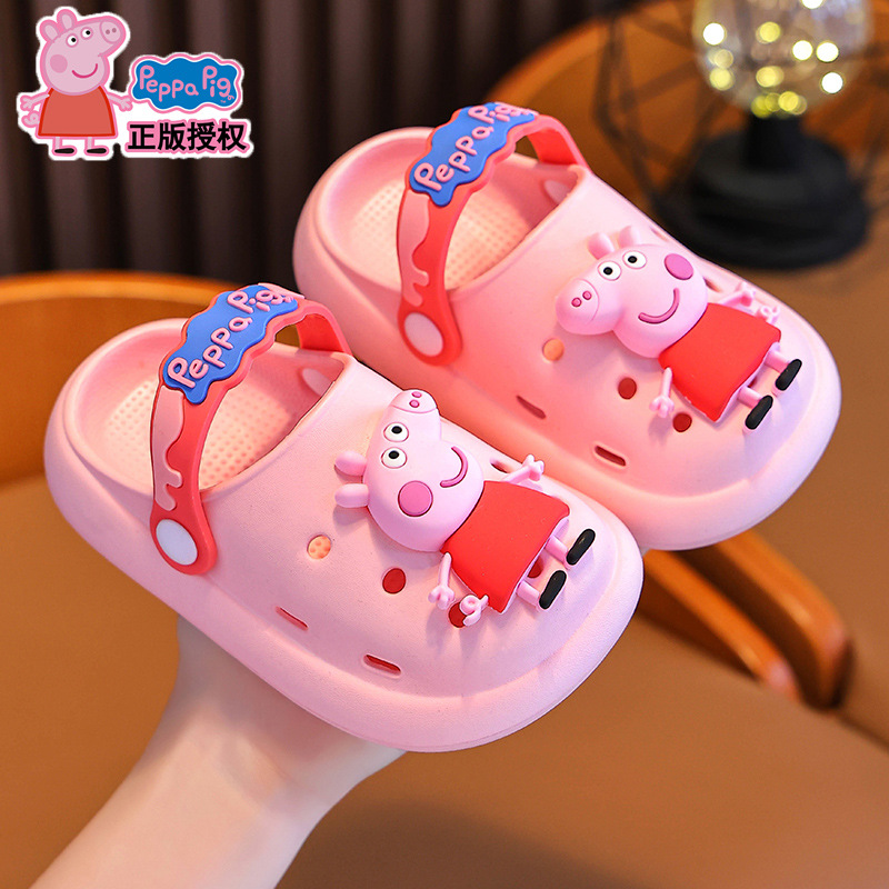 Piggy Page zapatillas de verano para niñas antideslizantes de mierda sensación de bolso transpirable para bebés pequeños zapatos de agujero de playa