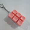 Double row six buttons-transparent shell-pink cap