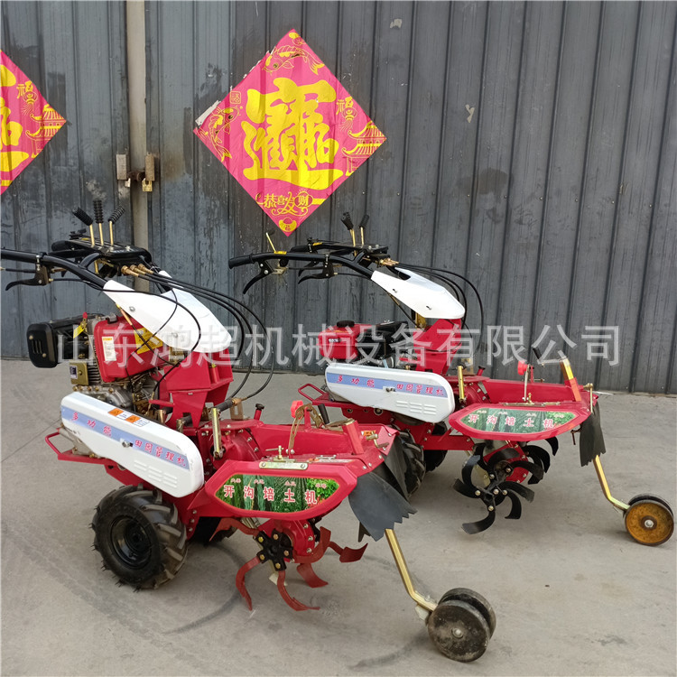 大棚开沟培土机 手扶式大葱封葱机 柴油大姜开沟机