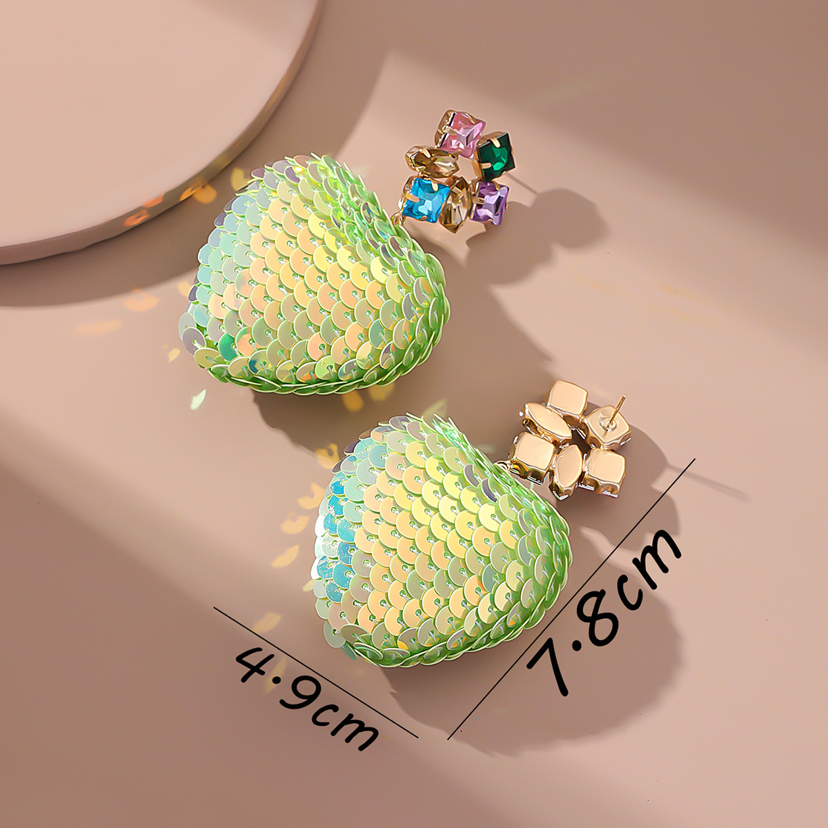 New Style Creative Flower Sequin Ball Pendant Earrings display picture 4