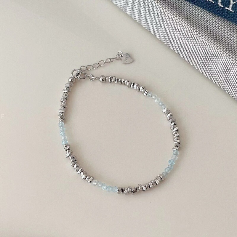 2022 Summer New Fashion Original Niche Design Pearl Bracelet Broken Silver Light Luxury Simple Jewelry