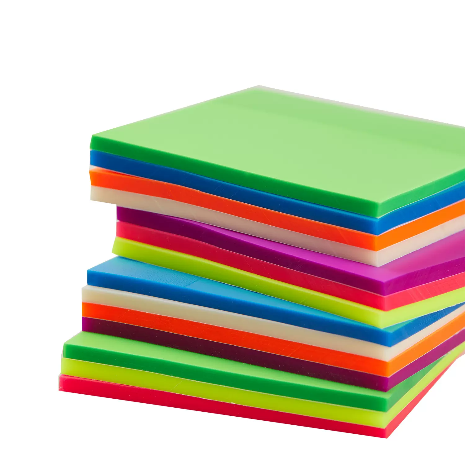 pet荧光彩色便签本 粘性强防水透明便利贴 学生高颜值索引贴纸砖