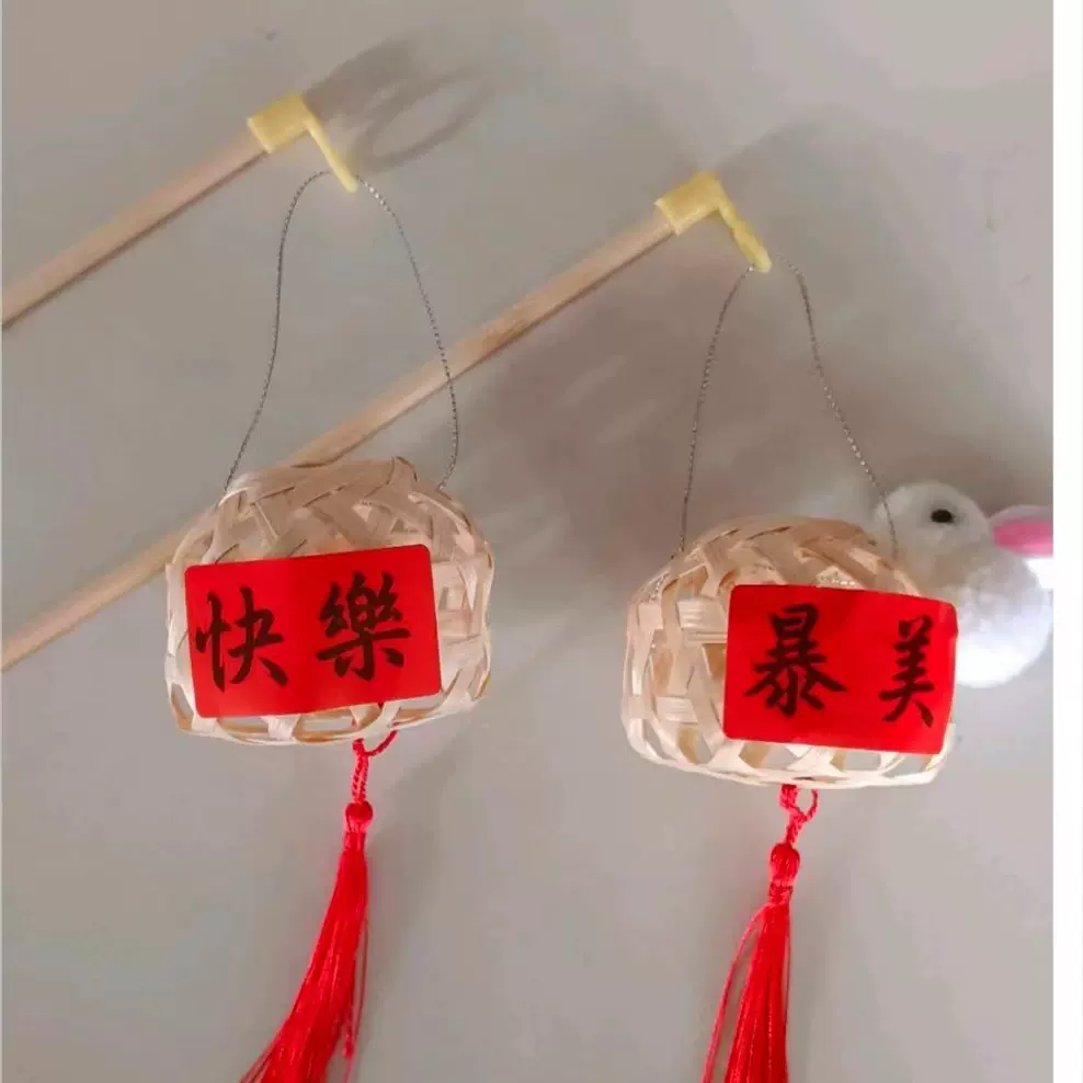 手提灯笼竹编小灯笼迷你光景区摆摊挂饰厂家直销灯笼手提发