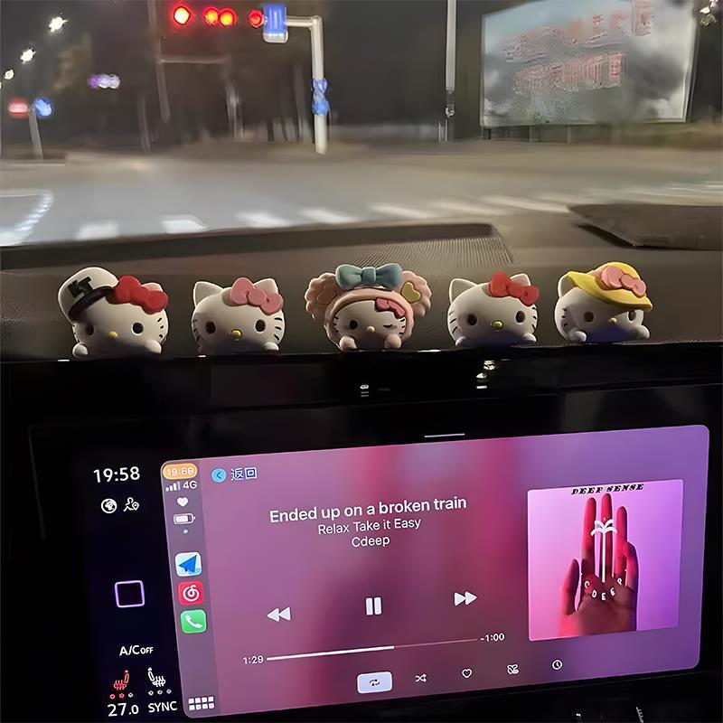 Hellokitty Doll Car Decoration Ornaments Car Dashboard Ornaments Center Console Electric Car Girls