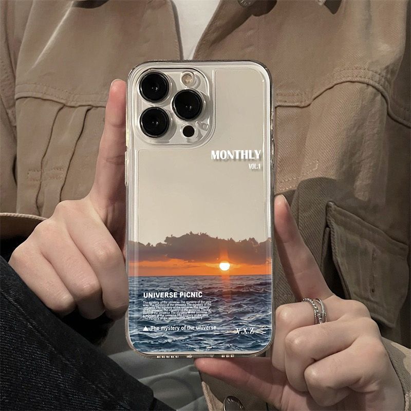 Cover protettiva per iphone con design alba sul mare_voghion.com