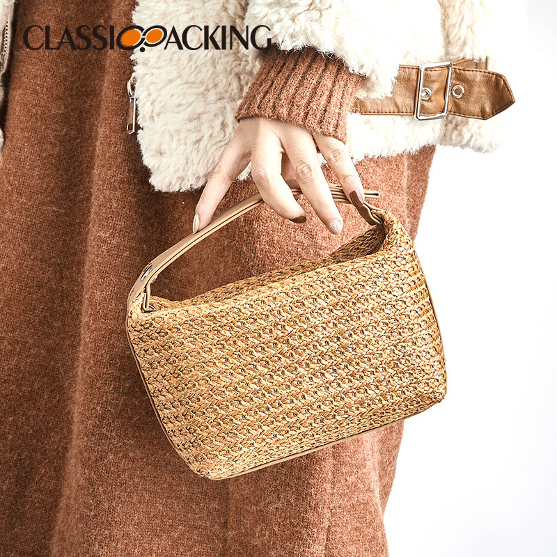 2025 nuevo fabricante de bolsas de nube al por mayor bolsa de lavado de gran capacidad bolsa de cosméticos de material de hierba PP bolso de moda