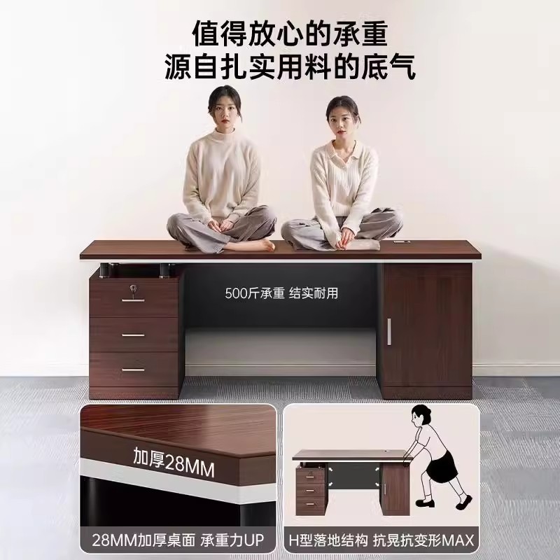 Mesas y sillas de oficina Combinación de escritorio de jefe Escritorio de computadora de escritorio Hogar simple moderno Escritorio de personal de oficina Escritorio de personal