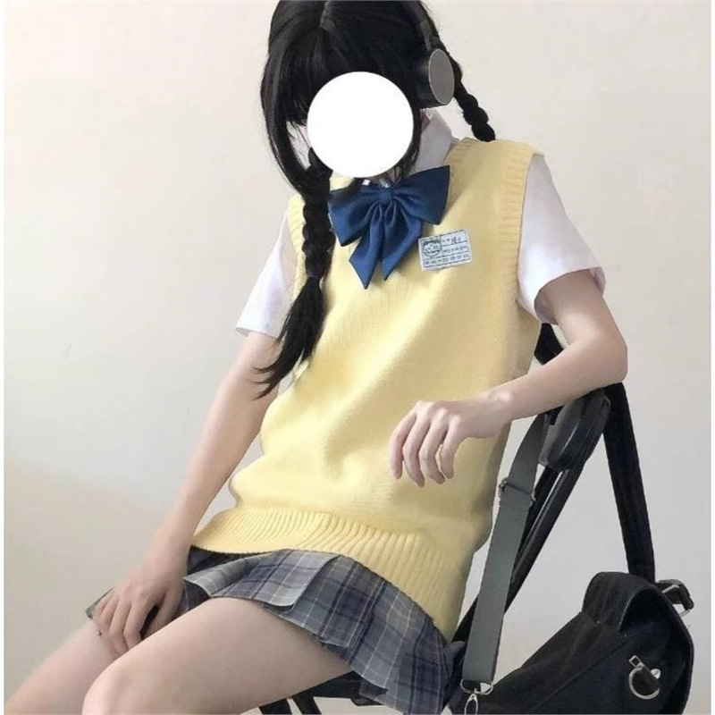Jk Uniform Cute Vest Sleeveless Outer Wear Preppy Style Thickeneded Autumn and Winter Suit Student Female Sweater