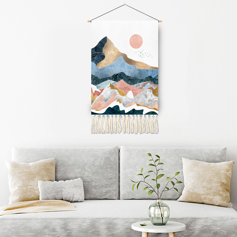 Casual Landscape Polyester Tapestry Wall Art display picture 4