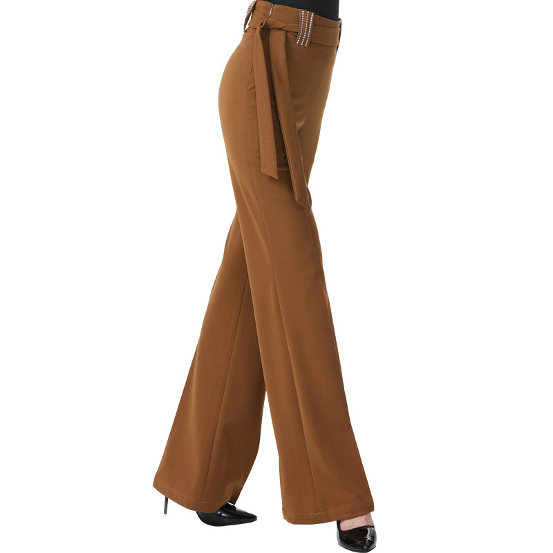 Modern dance pants new style women's Latin dance pants standard ballroom dance social dance practice wide-leg long pants dancewear flared pants