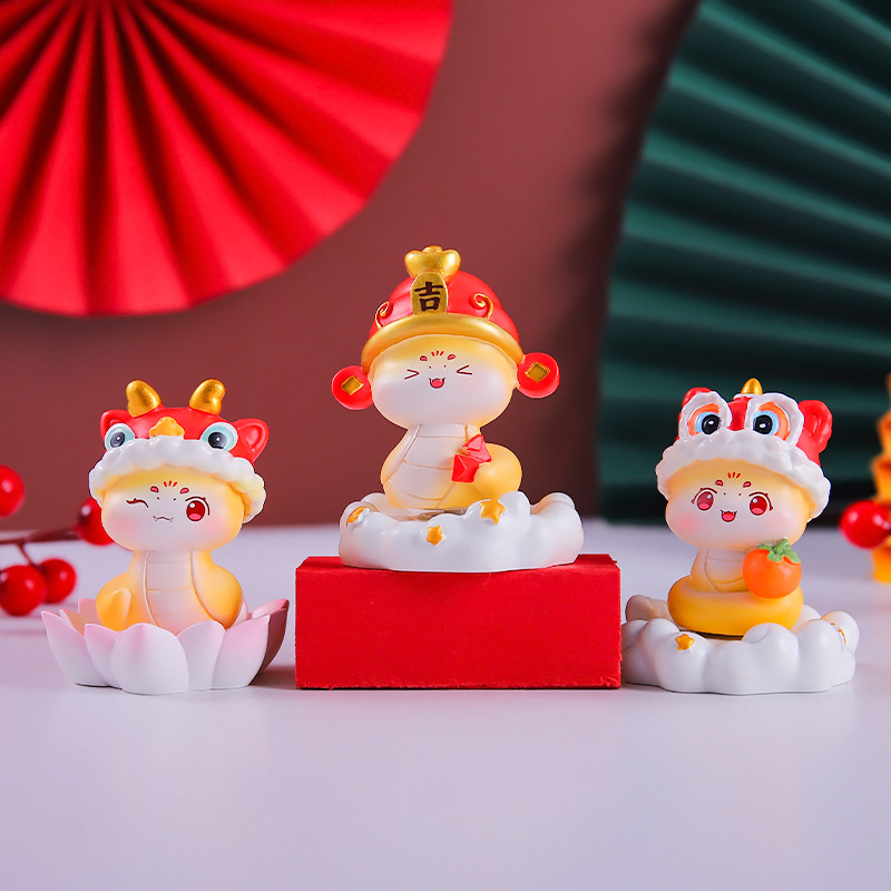 뱀의 해 좋은 의미 수제 패션 뱀 턴 돈 쿤 턴 기쁨 블라인드 박스 데스크탑 감압 유물 TV 캐비닛 작은 장식품