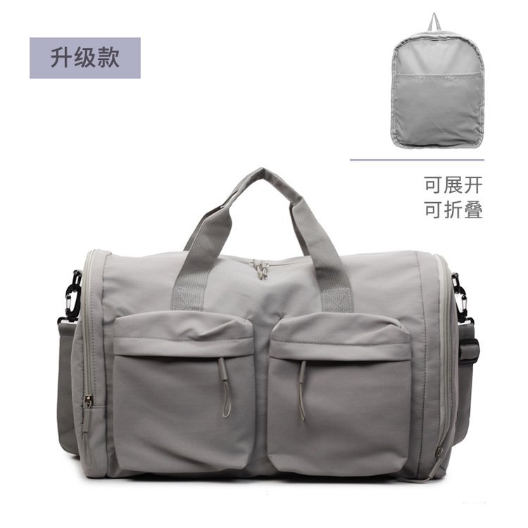 Bolsa de viaje liviana, almacén de zapatos independiente, bolsa de gimnasio de yoga portátil de gran capacidad, bolsa de equipaje de corta distancia para almacenamiento en viajes de negocios