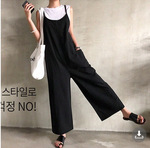 2024 корейская волна поток свободный случайный строп брюки тонкая модель по возрасту нагрудник карман сиамский брюки женские