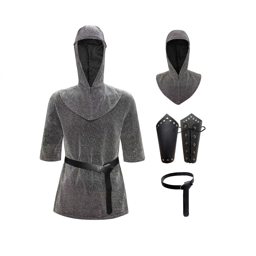 European and American New Templar Imitation Chain Knight Suit Medieval Knight Halloween Role Playing cosplay