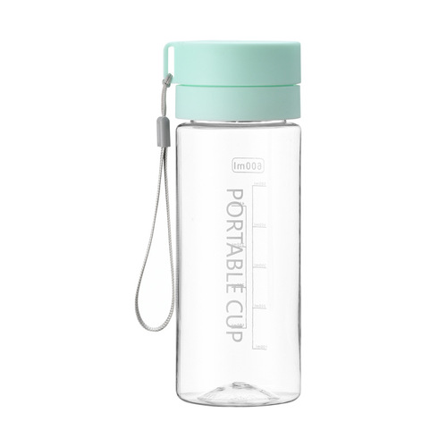 Summer Outdoor Large Capacity Sports Water Cup Creative Student Teacup Portable Strap Plastic Cup Advertising Gift Cup