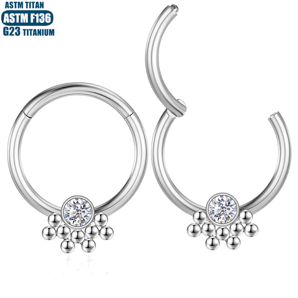 Pointed labret stud close-up product detail