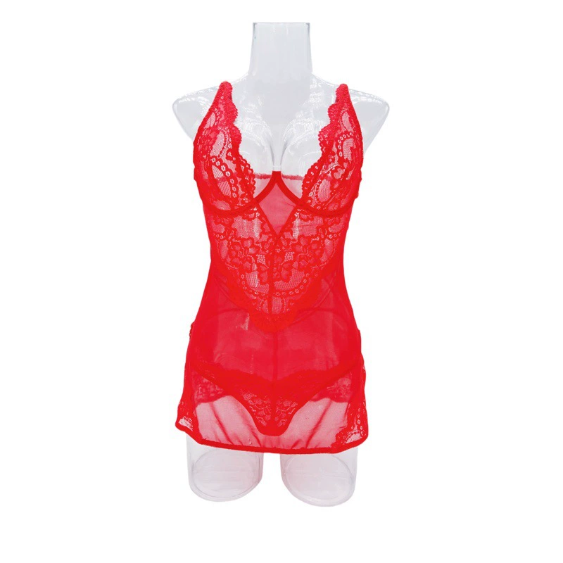 Нижнее белье кабано, европейская и американская трансграничная сексуальная ночная рубашка на подтяжках, сетчатая прозрачная кружевная пижама с вырезами для женщин