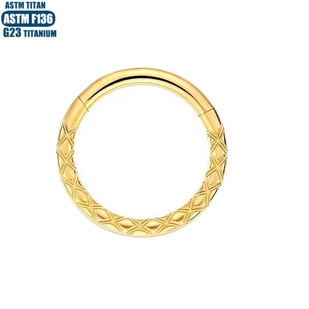 F136 Titanium Alloy Implant-Grade Nose Ring Zircon Earrings Seamless Ring Nose Ring Fashion Jewelry Septum Piercing Ear Bone Ring detail image 35