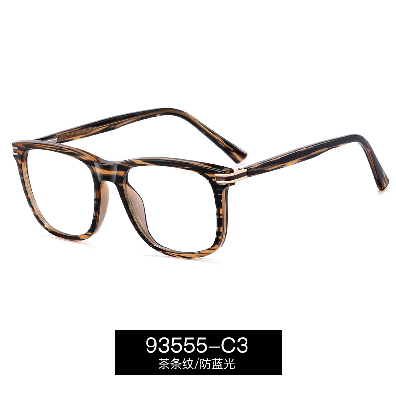 93555 nuevos marcos de gafas de luz azul miopía pueden equiparse con grados de fábrica al por mayor comercio exterior marco de gafas de luz plana hombre