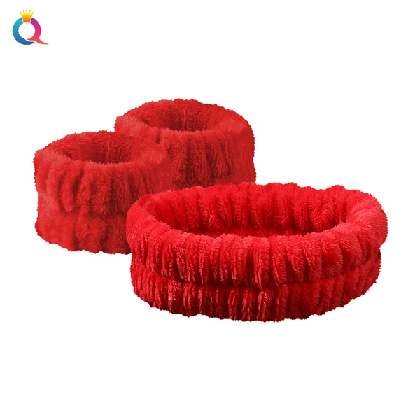 Headband, solid color red bracelet