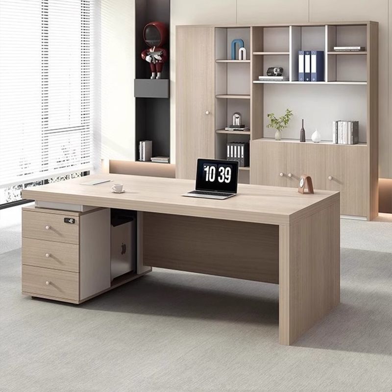Simple Modern Office Financial Manager Desk Executive Supervisor Executive Desk Boss Office Computer Desk and Chair Combination