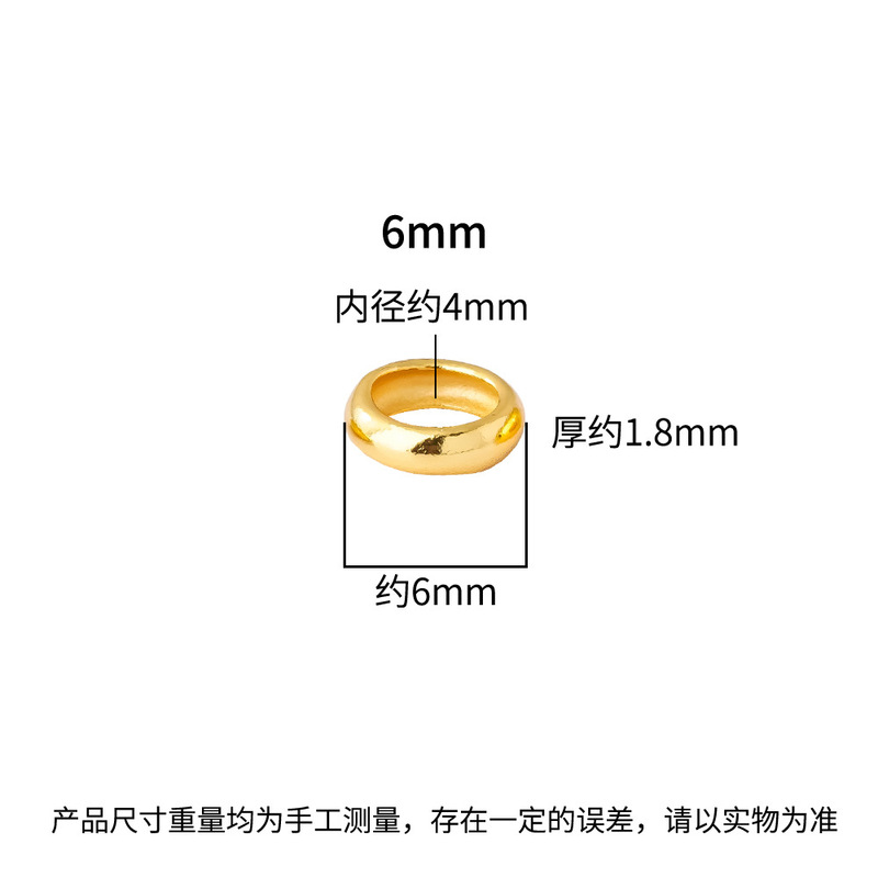 新款s925纯银镀黄金色算盘珠古法金色隔片车轮珠diy文玩手串配件|undefined