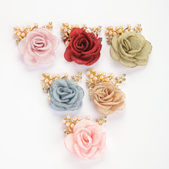 Wedding Boutonnieres, Tiaras, and Pins for Grooms and Brides, Simulated Lapels for Best Men and Bridesmaids, Guest Accessories, Complete Set of Wedding Supplies