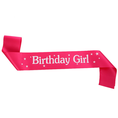 Factory direct sales birthday party birthday girl shoulder strap etiquette belt European and American birthday girl belt