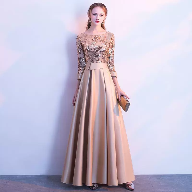 Весеннее длинное вечернее платье - кружевной Bodice, атласная юбка, элегантное платье в бордовом, хаки, зелёном