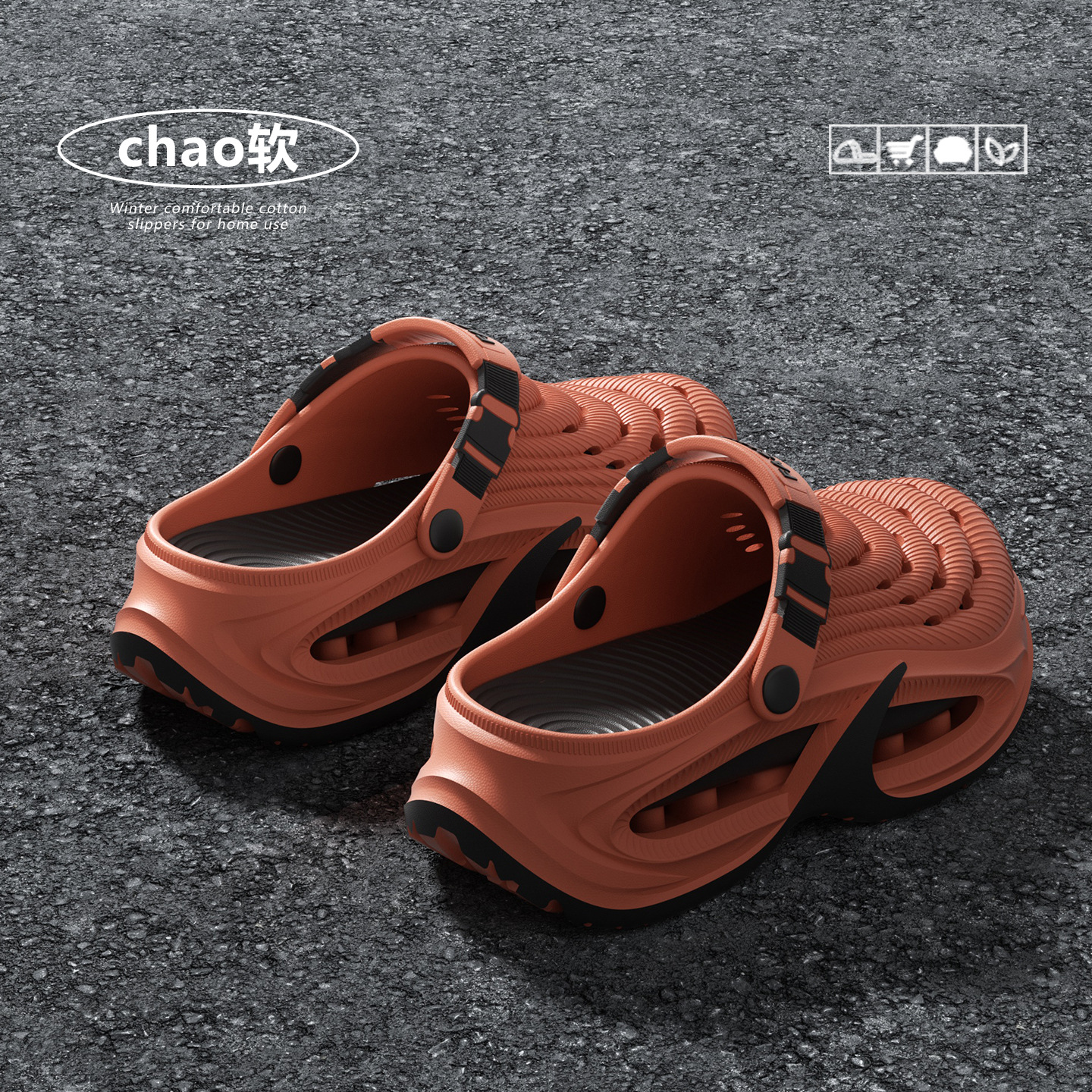 Removable Insole Closed-Toe Sandals for Men, Summer Hot-Selling Outdoor Eva Anti-Odor Thick-Soled Beach Clogs for Men