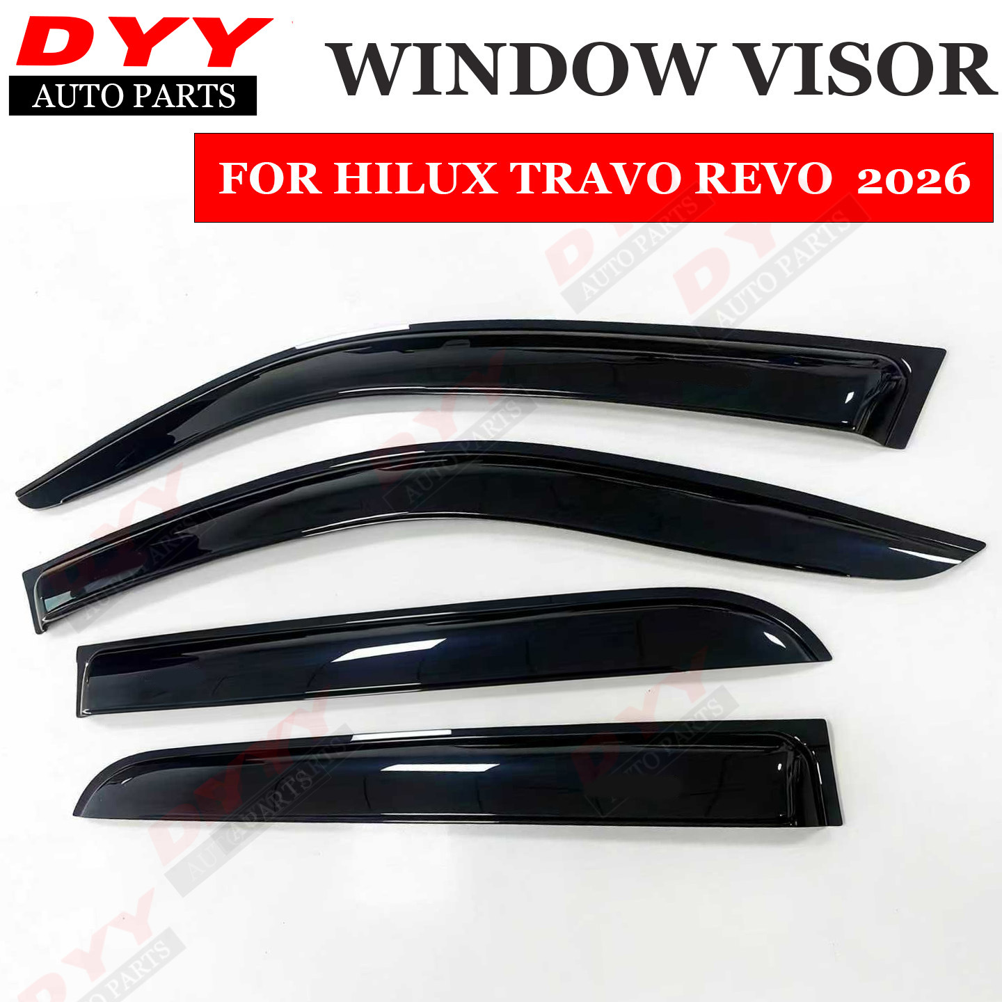 Suitable for 26 New Models of Hilux Travo Rain Guards, Hilux Travo Window Rain Guards, Revo Rain Guards