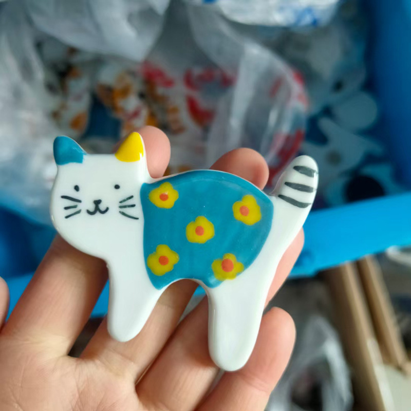 꽃고양이 냉장고 자석 1개(세라믹)