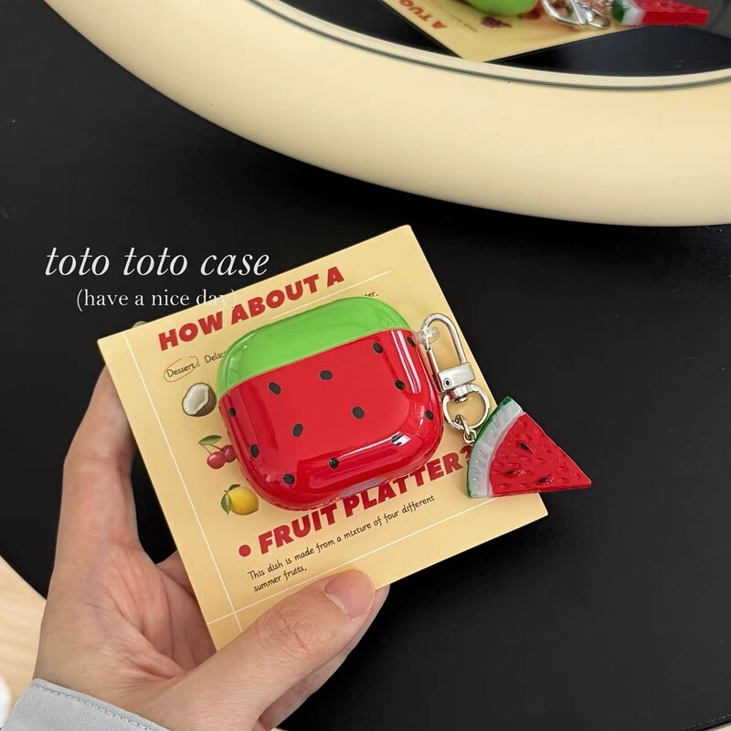 Ins Creative Fruit-Themed Protective Case for Airpodspro3, Niche Apple Wireless Bluetooth 3Rd Generation Pro2 Earphones