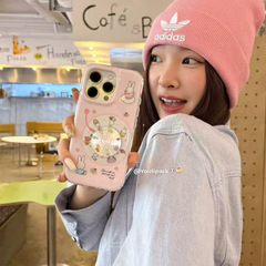 少女米菲兔旋转唱片16适用17pro苹果17ProMax手机壳iPhone16新款