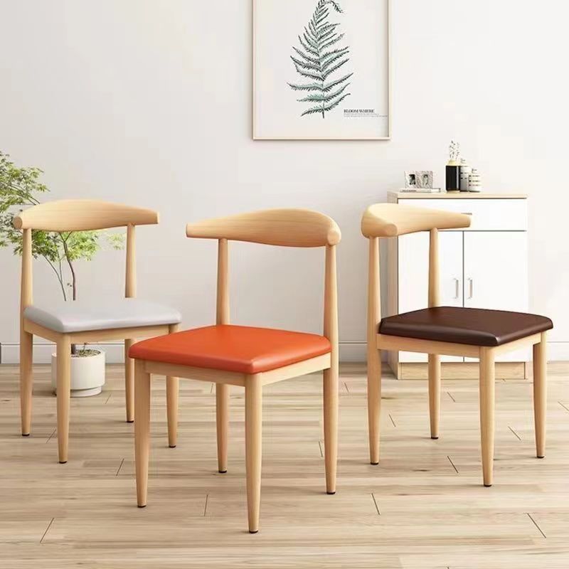 Iron Horn Chair Nordic Dining Chair Modern Minimalist Dining Room Chair Backrest Study Desk Chair Home Bedroom Chair