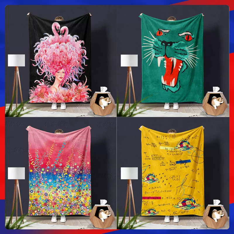 Внешняя торговля Двусторонняя фланелевая ткань одеяло зимнее одеяло толстые оптовая продажа с фабрики может быть фиксированной узор