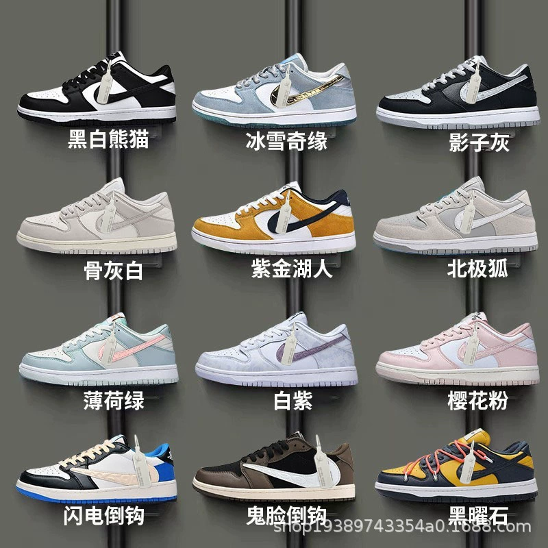 Nike Official Aj Men's Shoes Low-Top Dunk Sb Black and White Panda Sneakers Putian Shoes Casual Aj1 Couple Women's Shoes