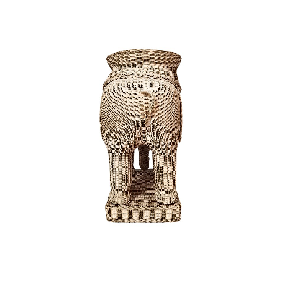 Tejido a mano de los niños de juguete taburete sala de estar ratán elefante adornos artesanales decoraciones